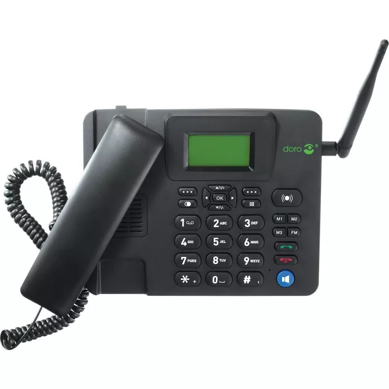 Teléfono IP Doro 4100H Negro Terminal inalámbrico LCD 128x64 500 entradas