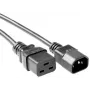 Microconnect PE0191405 Cable de alimentación negro 0,5 m conector hembra C19 conector hembra C14