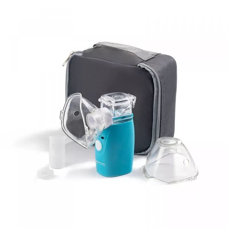 Inhalador de vapor HI-TECH MEDICAL ORO-MESH a pilas azul blanco