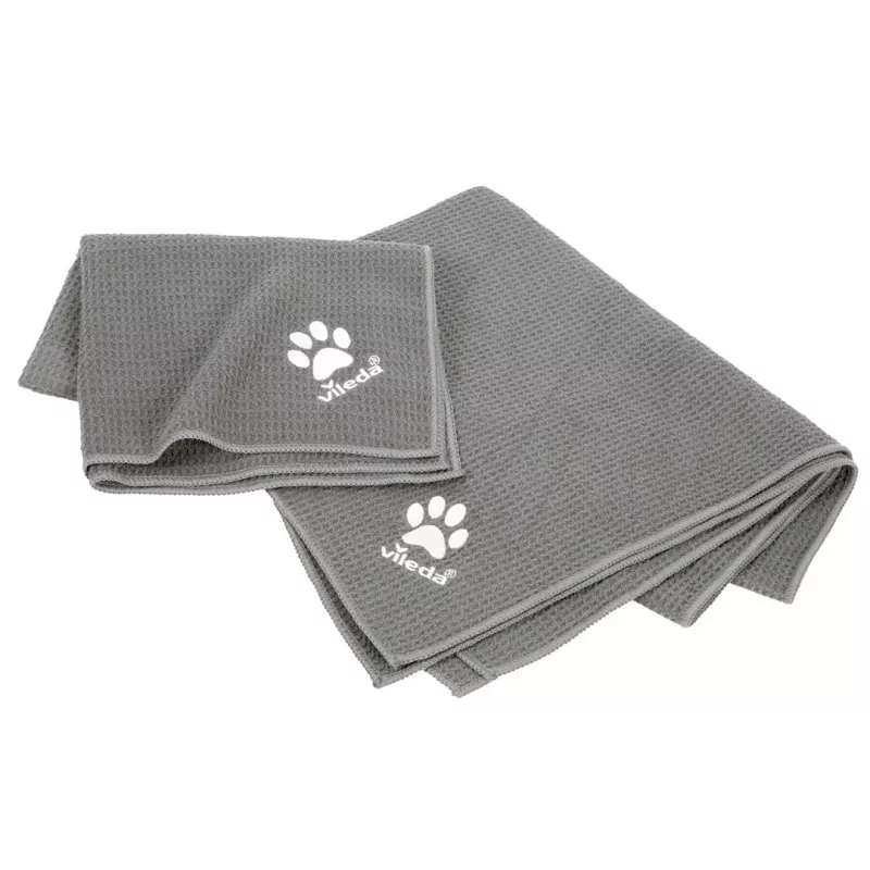 Toalla de microfibra VILEDA 172651 para gatos y perros, gris, 650×1000 mm, poliamida