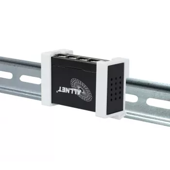 Shelly • Carril DIN • Pro Verteiler Switch 4 • 4x conexiones Pro • 1x entrada LAN • Sin ventilador • by ALLNET (Shelly_Pro_Hub_4)
