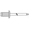 Remache ciego GESIPA 1455055 Al/A2 5×25 mm, rango de agarre 15,0–20,0 mm, pack de 250 uds.