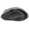 Manhattan Ratón inalámbrico ergonómico, para diestros, 800/1200/1600 dpi ajustables, 2,4 GHz (hasta 10 m), seis botones con rueda de desplazamiento, receptor combo USB-A y USB-C, negro, pila AA (incluida), tres años de garantía