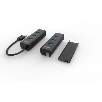 UNITEK Y-3089 hub de interfaz USB 3.2 Gen 1 (3.1 Gen 1) Type-A 5000 Mbit/s negro