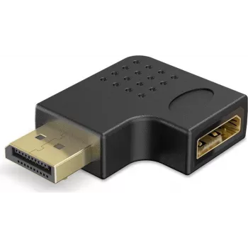 Goobay adaptador acodado DisplayPort 90° derecha negro (77131)