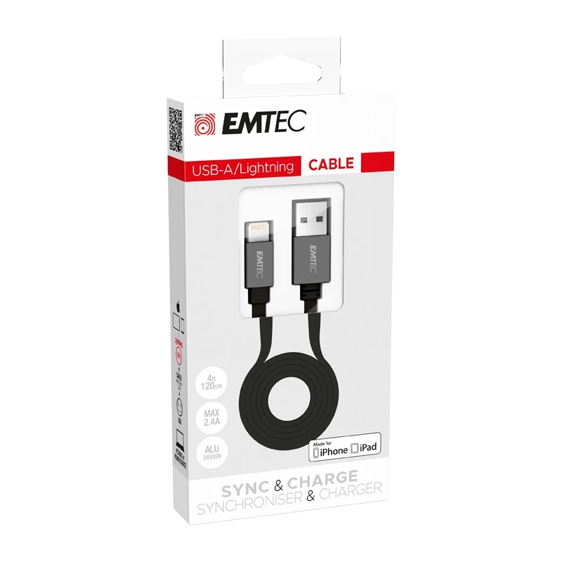 Cable Emtec T700A 1,2 m negro