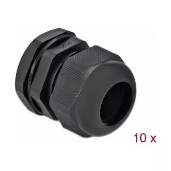 Prensaestopas DeLOCK 60224 negro plástico 10 uds.