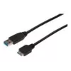 Cable SuperSpeed USB 3.0 ASSMANN, conector USB-A macho a conector Micro-USB-B macho, Cu AWG 28, doble apantallado, longitud 1,0 m (AK-300116-010-S)