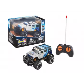 Coche Revell Line Backer de REVELL — recomendado a partir de 6 años, colores: negro, azul, blanco