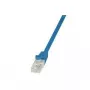 LogiLink CP2076U Cable de red RJ45, cable de conexión CAT 6 U/UTP 5,00 m azul con protección antitirón 1 ud.