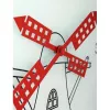 Reloj NeXtime 8807 Windmil, Ø30 cm, pared, blanco/negro/rojo
