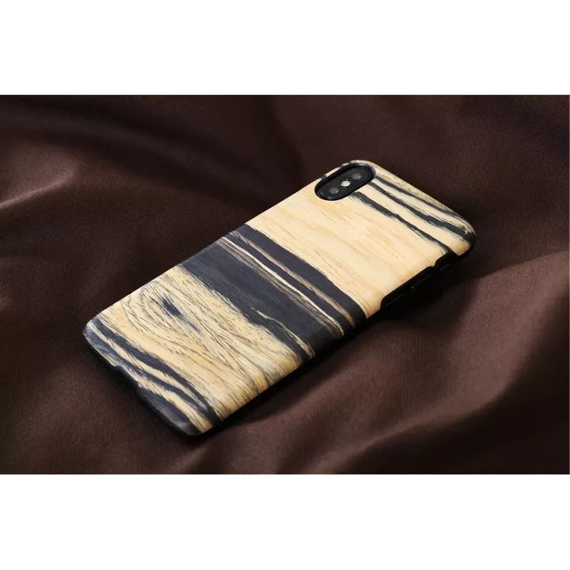 Funda para smartphone man and wood para iPhone X/XS — ébano blanco negro