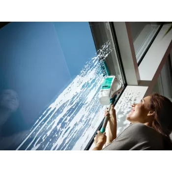 Limpiacristales con aspirador Leifheit Window Vacuum Glass Cleaner Dry&Clean con mango y cepillo 51003