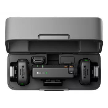 DJI Mic Mini (2 TX + 1 RX + estuche de carga) kit de micrófono inalámbrico - gris oscuro