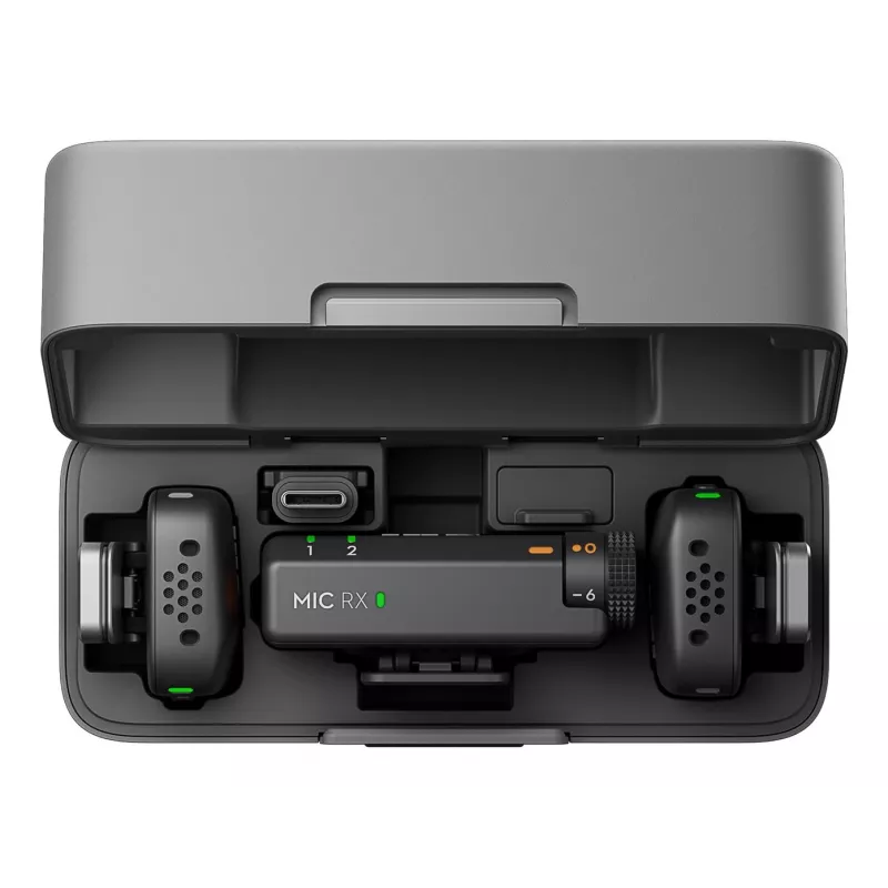 DJI Mic Mini (2 TX + 1 RX + estuche de carga) kit de micrófono inalámbrico - gris oscuro