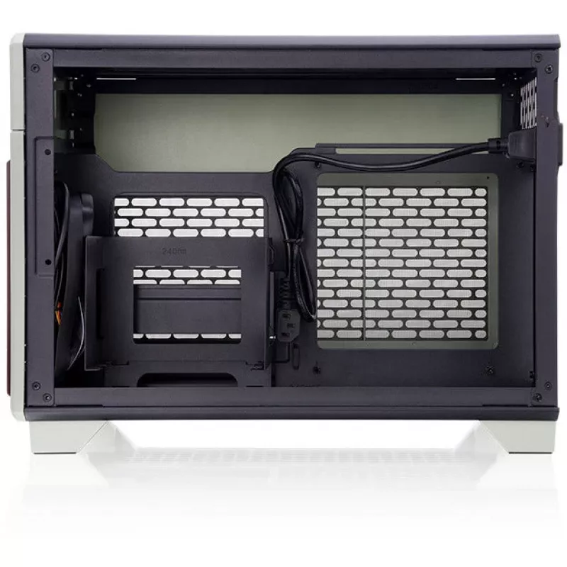 Caja mini THERMALTAKE TR100 WS Verde Matcha, diseño compacto, compatibilidad con mini-ITX/microATX