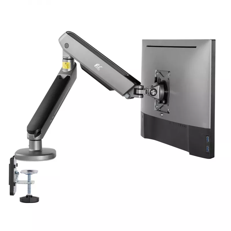 Soporte para monitor gaming NanoRS 17-32 con iluminación LED RGB soporte de mesa regulable en altura giratorio inclinable máx. 9 kg VESA 75x75 / 100x100