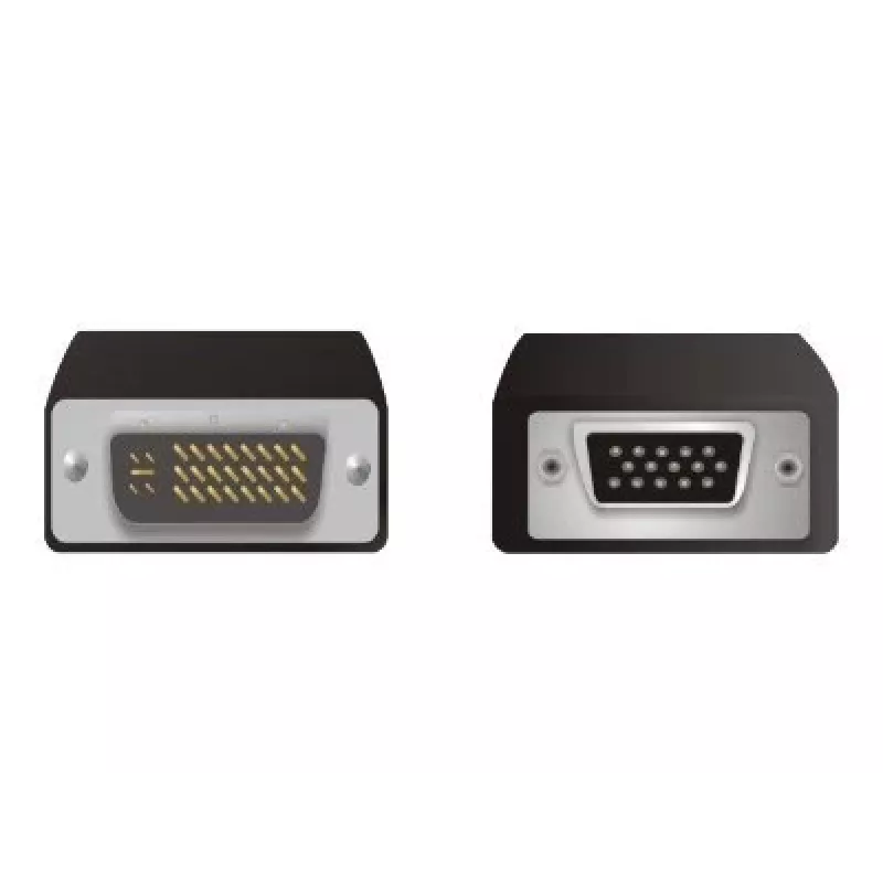 VGA 15 pines conector hembra a DVI 24+5 conector macho DeLOCK 65016