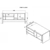Banco/mesa Cama PORTO 100x50x46 roble/negro