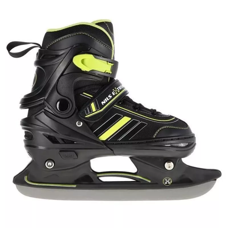 Patines en línea 2IN1 Nils Extreme NH18191 negro/lima talla L (39-43) con patines de hockey intercambiables