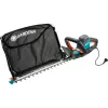 Cortasetos eléctrico Gardena ComfortCut 550/50, 50 cm, doble cuchilla, 2,7 cm, naranja, negro, azul, 2,6 m/s², 84 dB