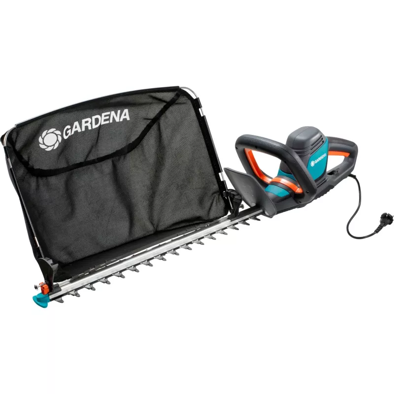 Cortasetos eléctrico Gardena ComfortCut 550/50, 50 cm, doble cuchilla, 2,7 cm, naranja, negro, azul, 2,6 m/s², 84 dB