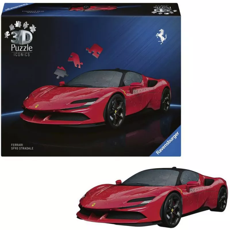 Puzzle 3D Ravensburger Iconics Ferrari SF90 Stradale – kit de maqueta de coleccionista
