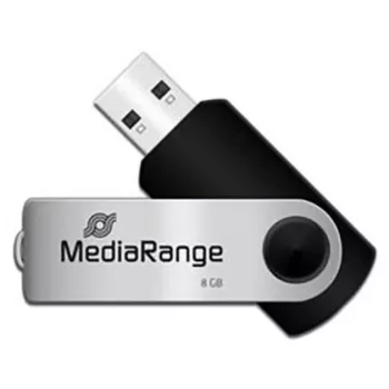 MediaRange MR908NTRL Memoria USB 8 GB USB Type-A 2.0 Negro - Plata (MR908NTRL)