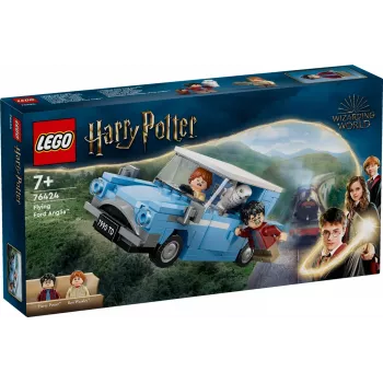 LEGO Harry Potter Coche volador Ford Anglia, juguete para niños y niñas a partir de 7 años, modelo construible con minifigura de Ron Weasley y Hedwig