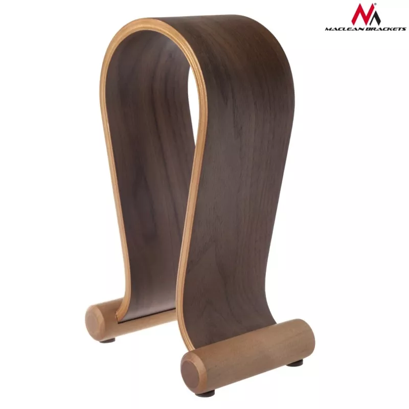 MC-815W, soporte para auriculares, madera, 400 g, nogal