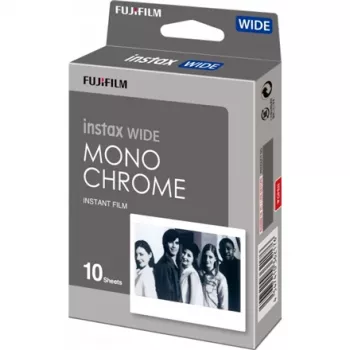 Película instantánea Fujifilm Instax Wide Monochrome, 10 hojas, blanco y negro (70100139612)