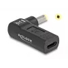 Adaptador DeLOCK USB Type-C conector hembra a HP 4,8 x 1,7 mm conector macho 90° en ángulo