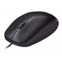 Logitech M90 ratón óptico de oficina con cable — 1000 DPI, ambidiestro, USB Type-A, negro