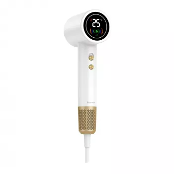 Secador de pelo DENVER HDD-1400W, 1400 W, blanco, 110–240 V, cable 1,8 m, 25–75 °C, 70×89×280 mm