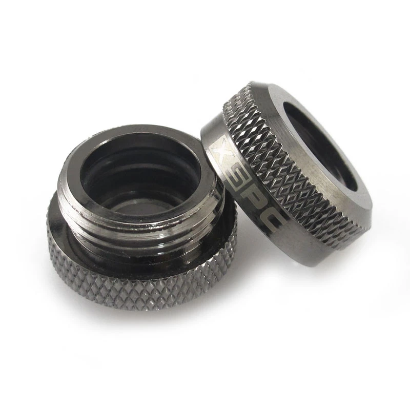 Conector XSPC G1/4 a tubo rígido de 14 mm, negro cromado - 8 uds.