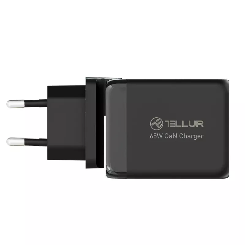 Cargador de pared Tellur TLL151451 65W, 3 puertos (2x USB-C, 1x USB-A)