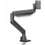 ONKRON G130-B Soporte de escritorio giratorio e inclinable para monitores de 17-57 pulgadas, hasta 27 kg, negro