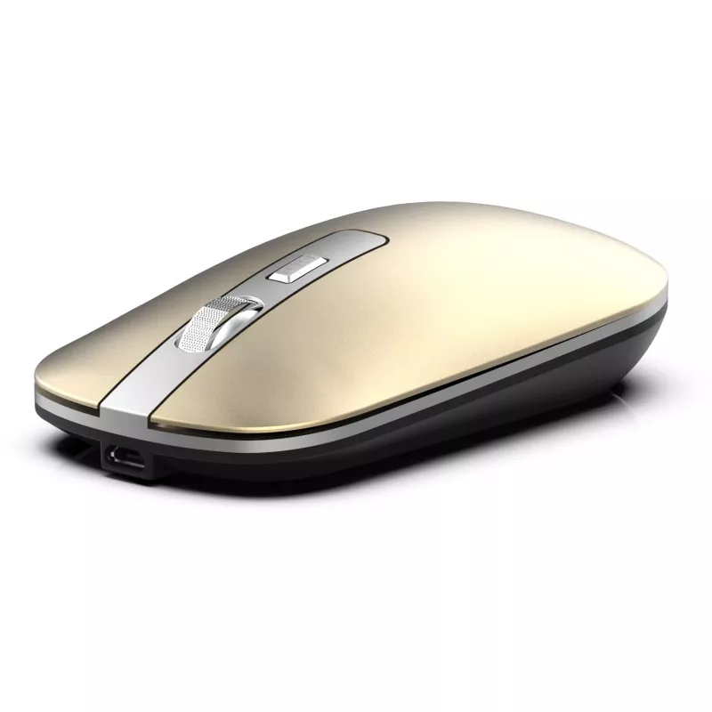 Inca IWM-531RS ratón inalámbrico y Bluetooth, 1600 DPI, recargable, silencioso, Space Metallic