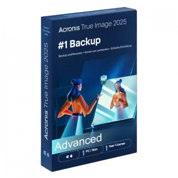Acronis True Image | Advanced + 500 GB de almacenamiento en la nube de Acronis | 1 PC/MAC | 1 año