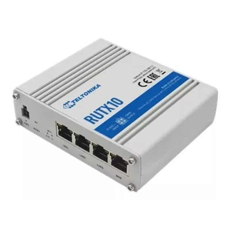 Teltonika RUTX10 Router inalámbrico Gigabit Ethernet Dual-Band (2,4 GHz / 5 GHz) blanco