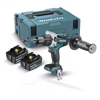 Taladro Makita DHP458RTJ 2000 rpm negro, azul