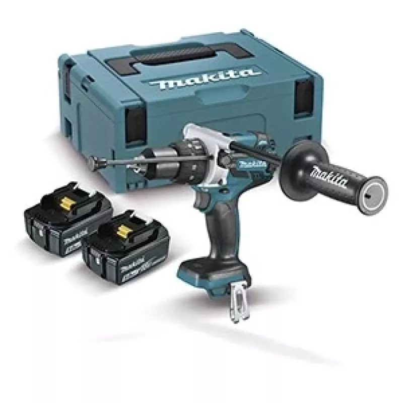 Taladro Makita DHP458RTJ 2000 rpm negro, azul