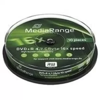 MediaRange - 10 x DVD+R - 4,7 GB (120 min.) 16x - Spindle (MR453)