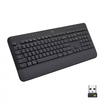 Logitech Signature K650 Teclado inalámbrico, Bluetooth 5.1, QWERTZ, suizo (CH), grafito (920-010912)