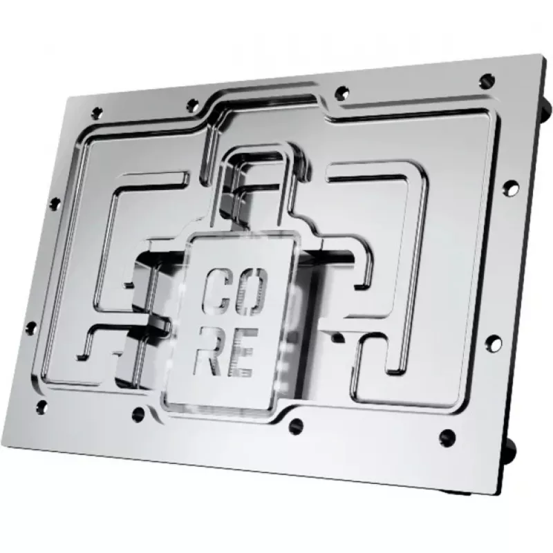 Bloque de refrigeración Alphacool Core RX 9070 XT Mercury transparente cromado con backplate