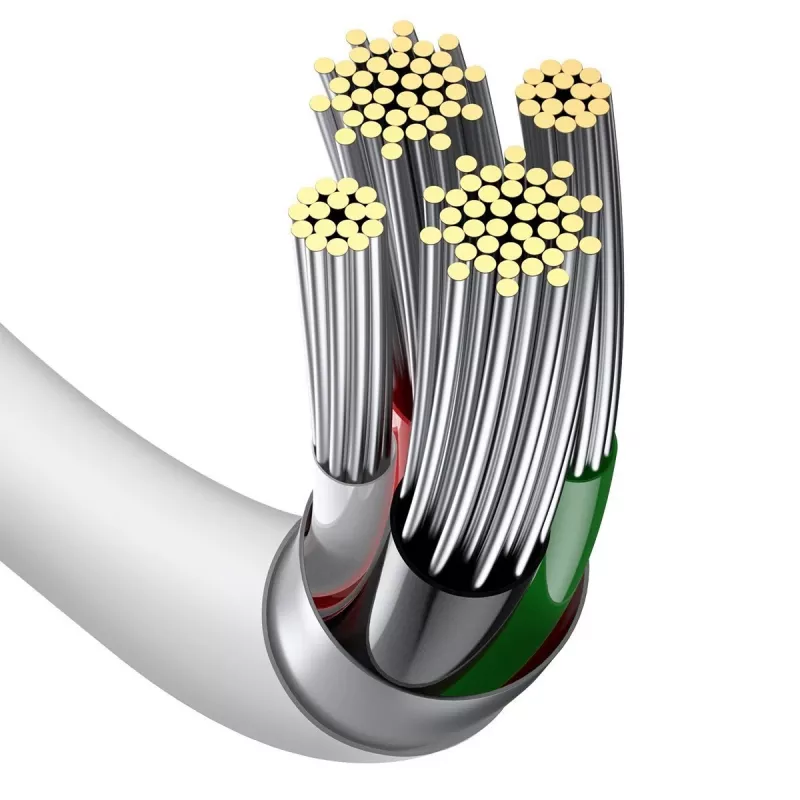 Cable Baseus Superior Series USB a Lightning, 2,4A, 0,25m (blanco)