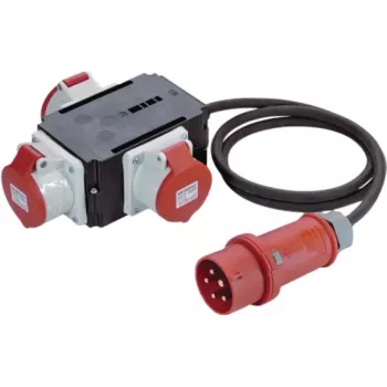 Bachmann H07RN-F5G - Distribuidor de corriente - IEC 60309 16A a IEC 60309 16A - AC 230/400 V - 16 A - 2,0 m - para exterior (349.035)