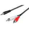 Cable de audio 3,5 mm > RCA estéreo (negro, 1,5 metros)