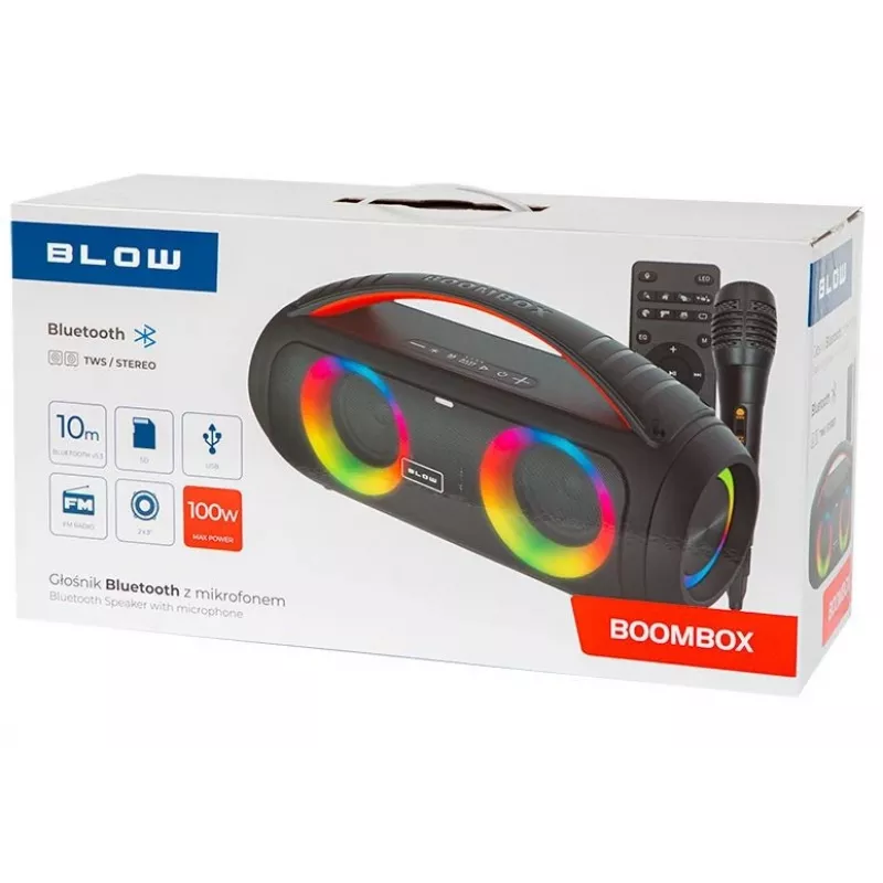 Altavoz portátil BOOMBOX altavoz Bluetooth, 30-356#, BLOW, negro
