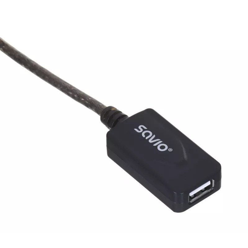 Alargador USB activo SAVIO CL-130 10 m USB 2.0 A macho–hembra, 5 V, negro